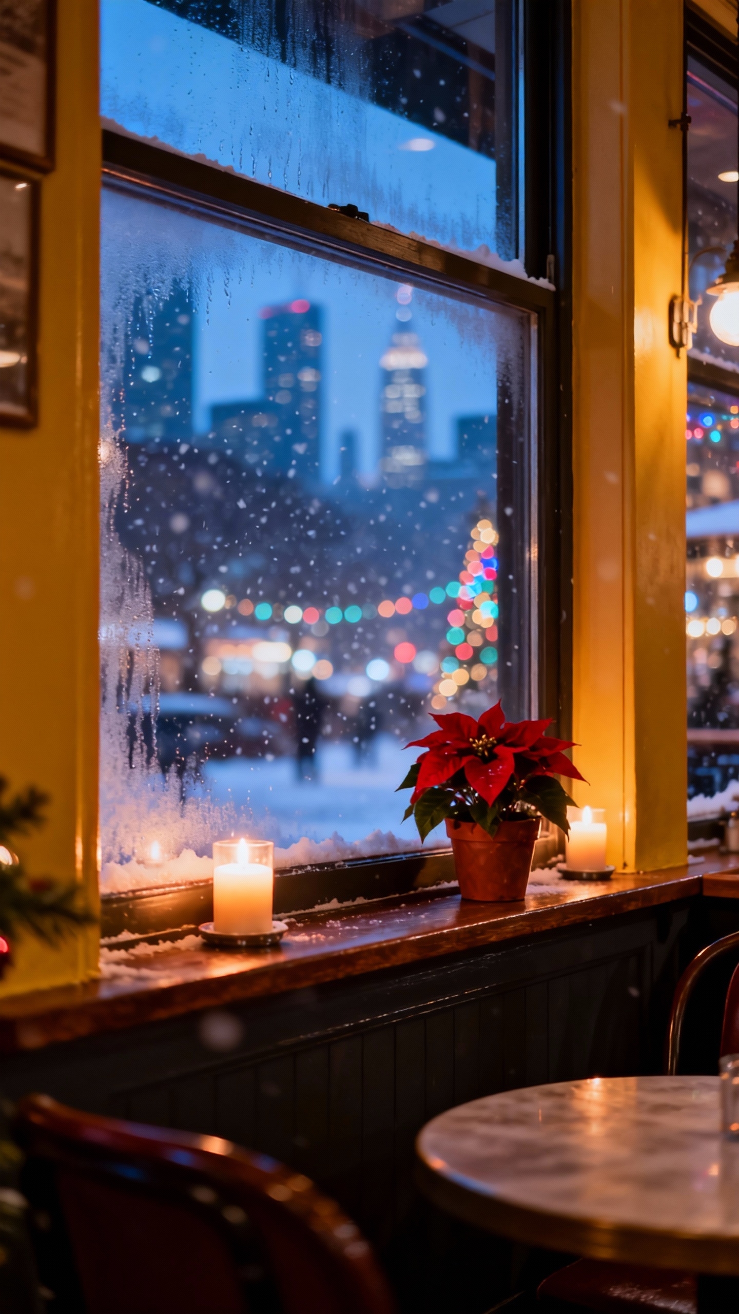 Winterlicher Stadtblick - 4K Wallpaper