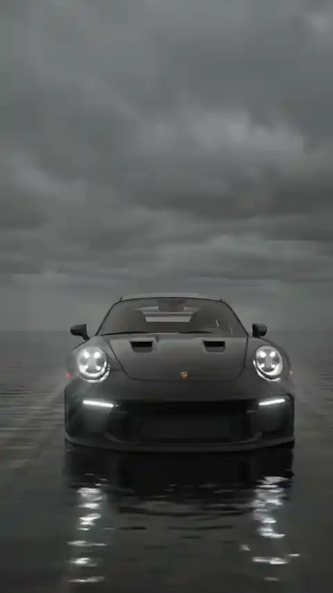 Black Porsche 911 Cinematic Rain - Live Wallpaper