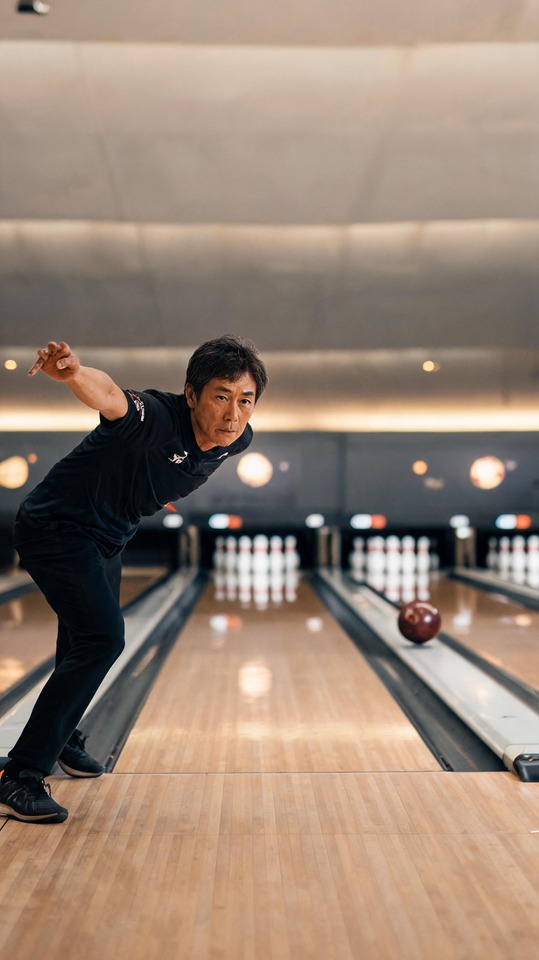 Yasuhito Endo Bowling Scene - 4K Phone Wallpaper