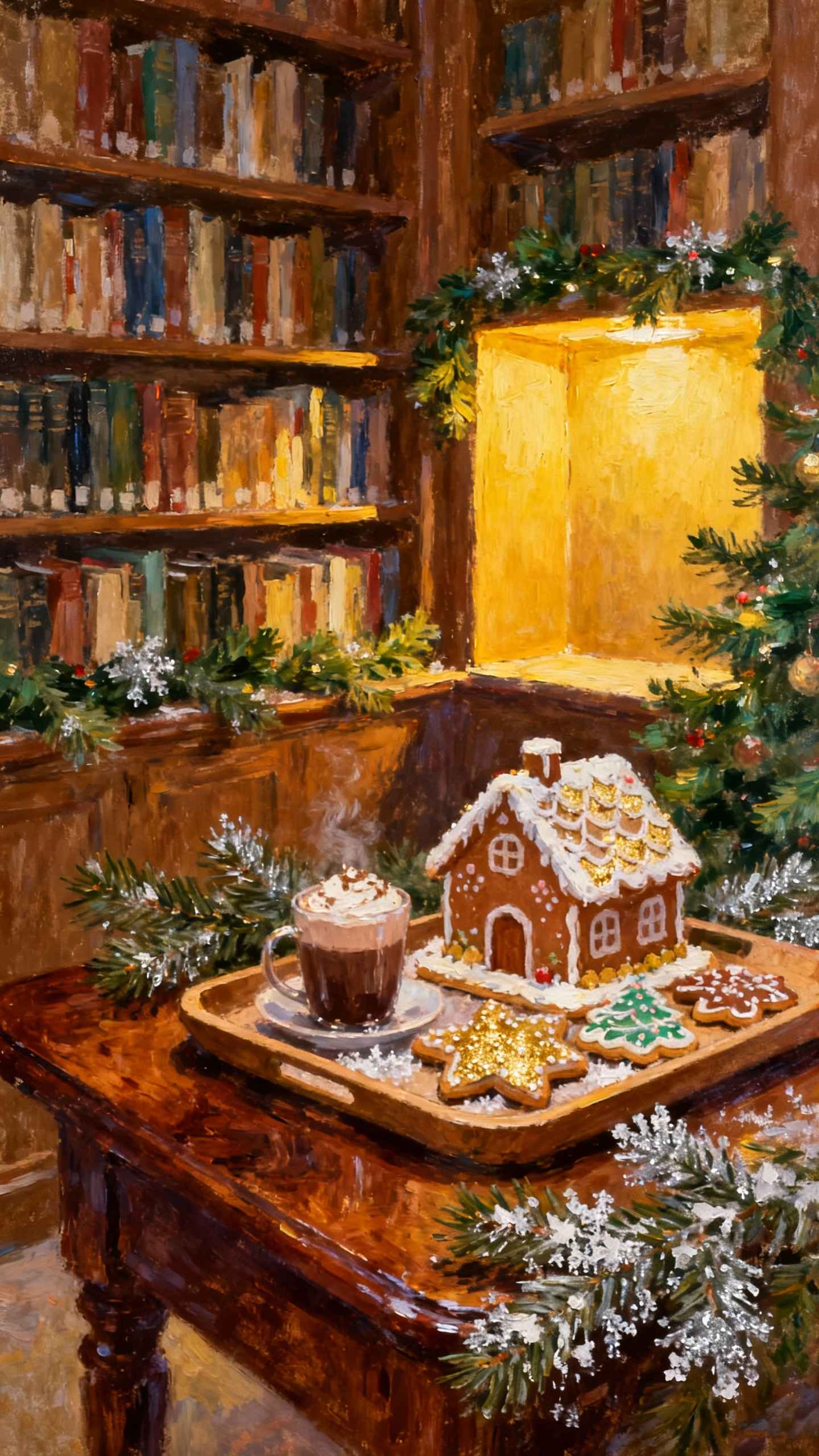 クリスマスのジンジャーブレッドハウス - 4K 壁紙
