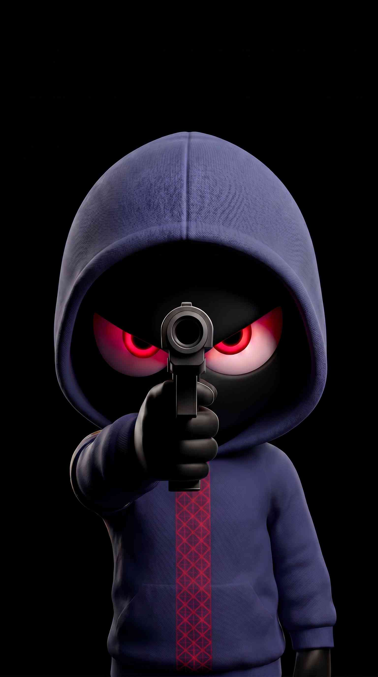 Hooded Ninja Assassin 3D - 4K Wallpaper