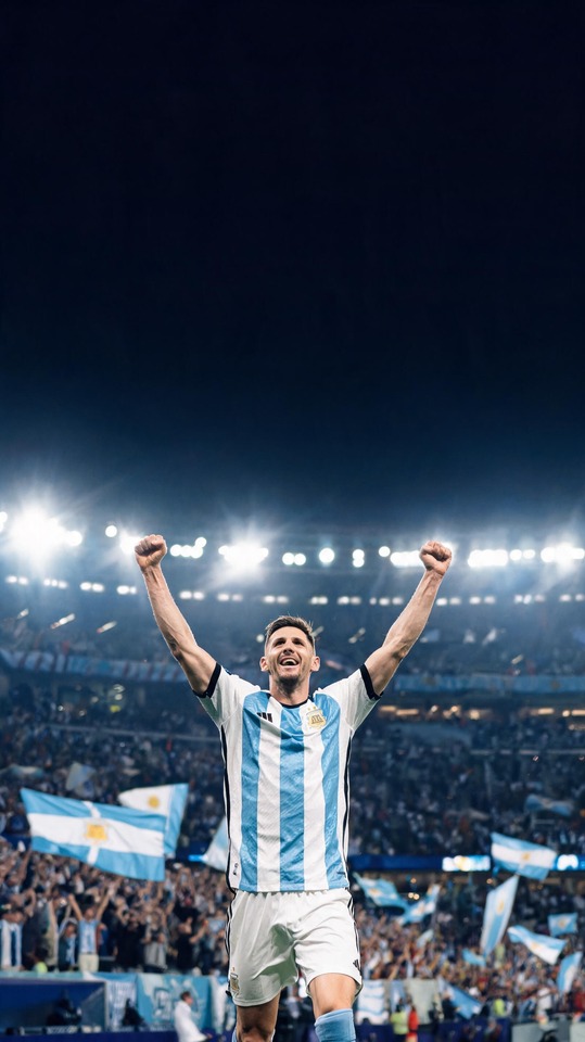 Spain vs Argentina Soccer Victory - 4K Phone Wallpaper