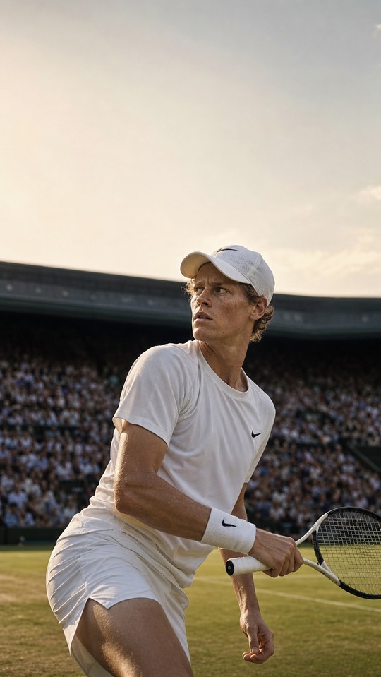 Jannik Sinner Wimbledon - 4K Tennis Mobile Wallpaper