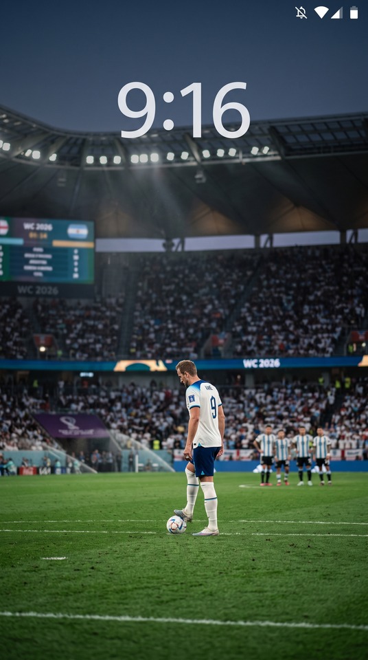 World Cup Games: England vs Argentina - 4K Phone Wallpaper