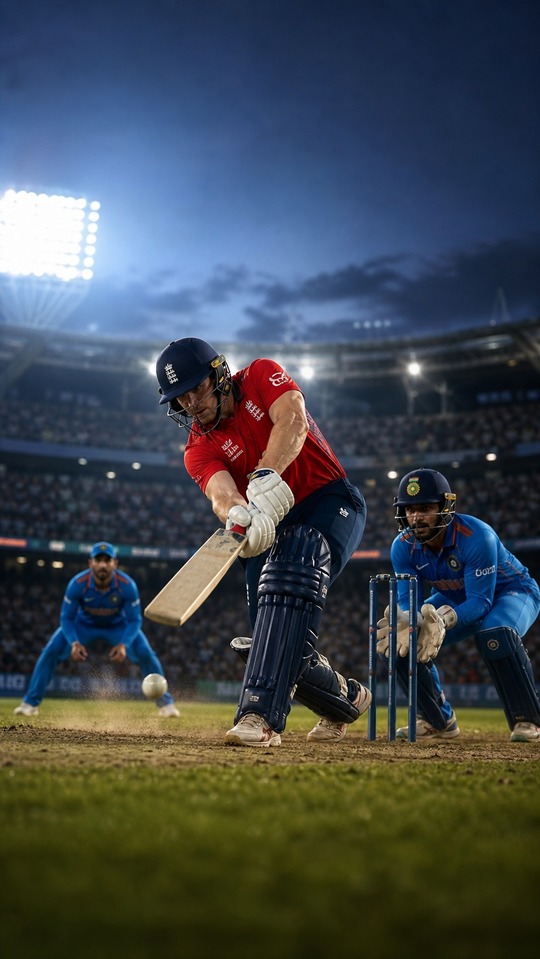 India England 4th T20I Cricket Action - 4K Wallpaper