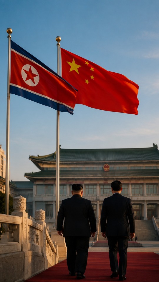 DPRK & China Diplomatic Visit - 4K Phone Background