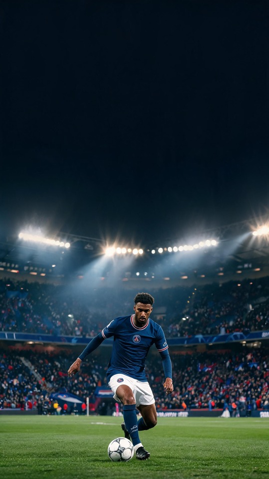 PSG Soccer Player Action - 4K Mobile Wallpaper