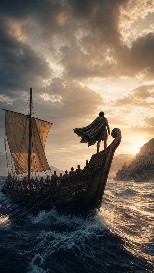 Odyssey Ancient Greek Sea Voyage - 4K Wallpaper