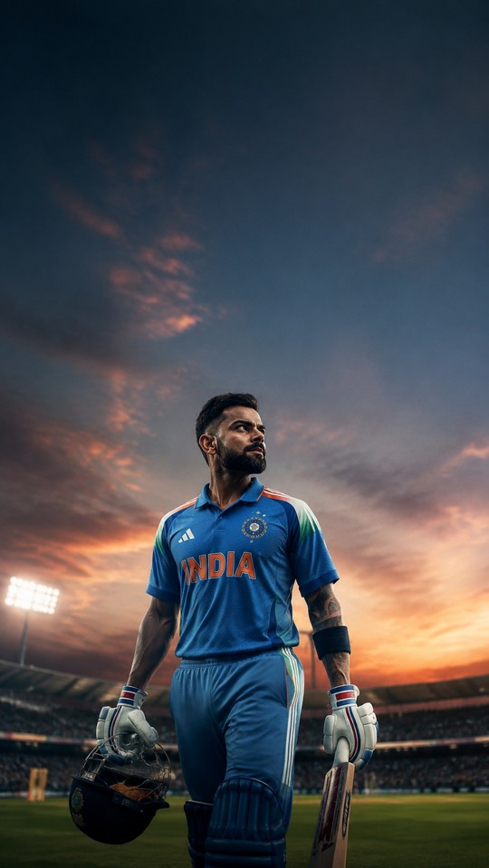 Virat Kohli Réalisme Cinématique - Fond d'écran 4K