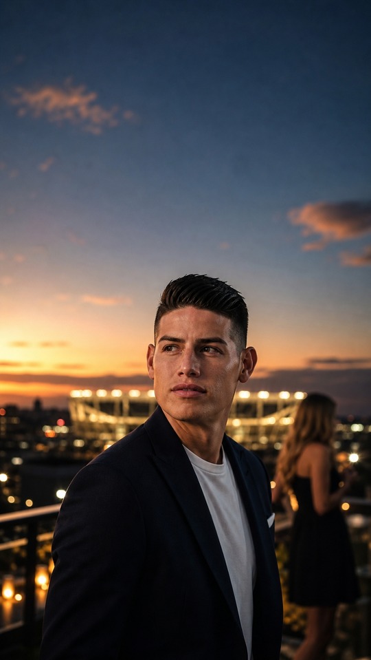 James Rodríguez Cinematic Portrait - 4K Wallpaper