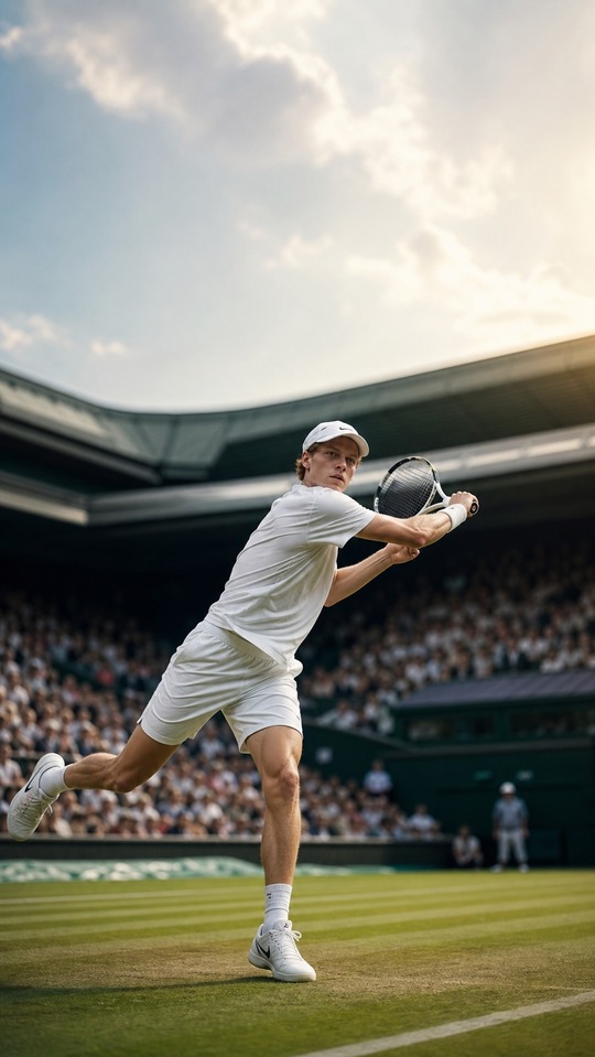 Jannik Sinner Wimbledon - 4K Tennis Background
