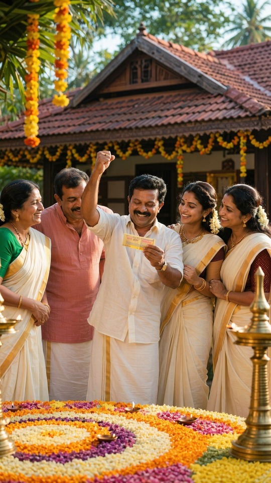 Onam Bumper ഓണ ബ ബര Lottery Winner Celebration - 4K Wallpaper