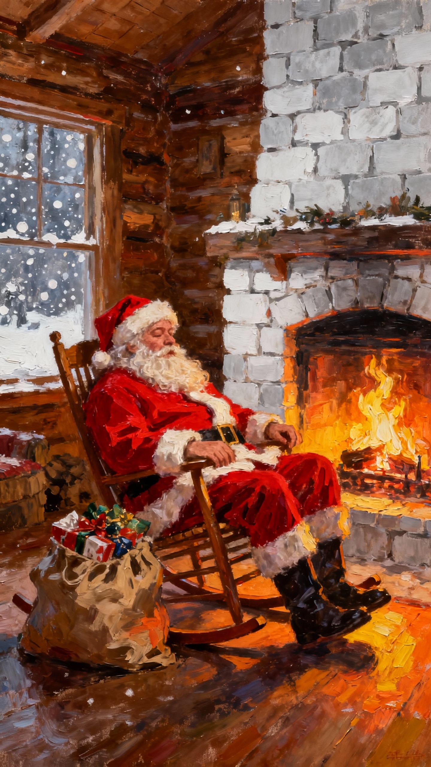 Sieste du Père Noël - Fond d'écran 4K