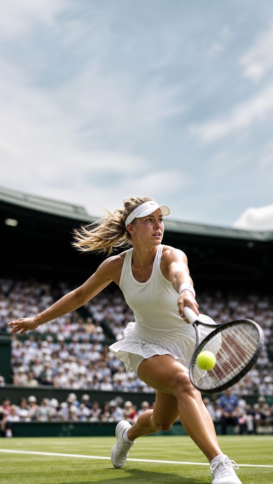 Ashlyn Krueger Wimbledon Action - 4K Backgrounds