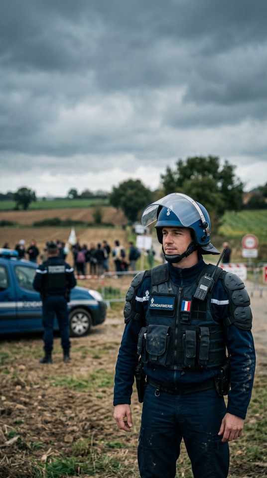 Gendarmerie Nationale Beamter - 4K Hintergrundbild