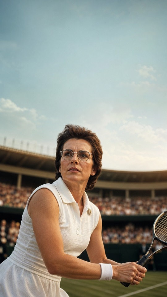 Billie Jean King Vintage Tennis - 4K Handy Hintergrund