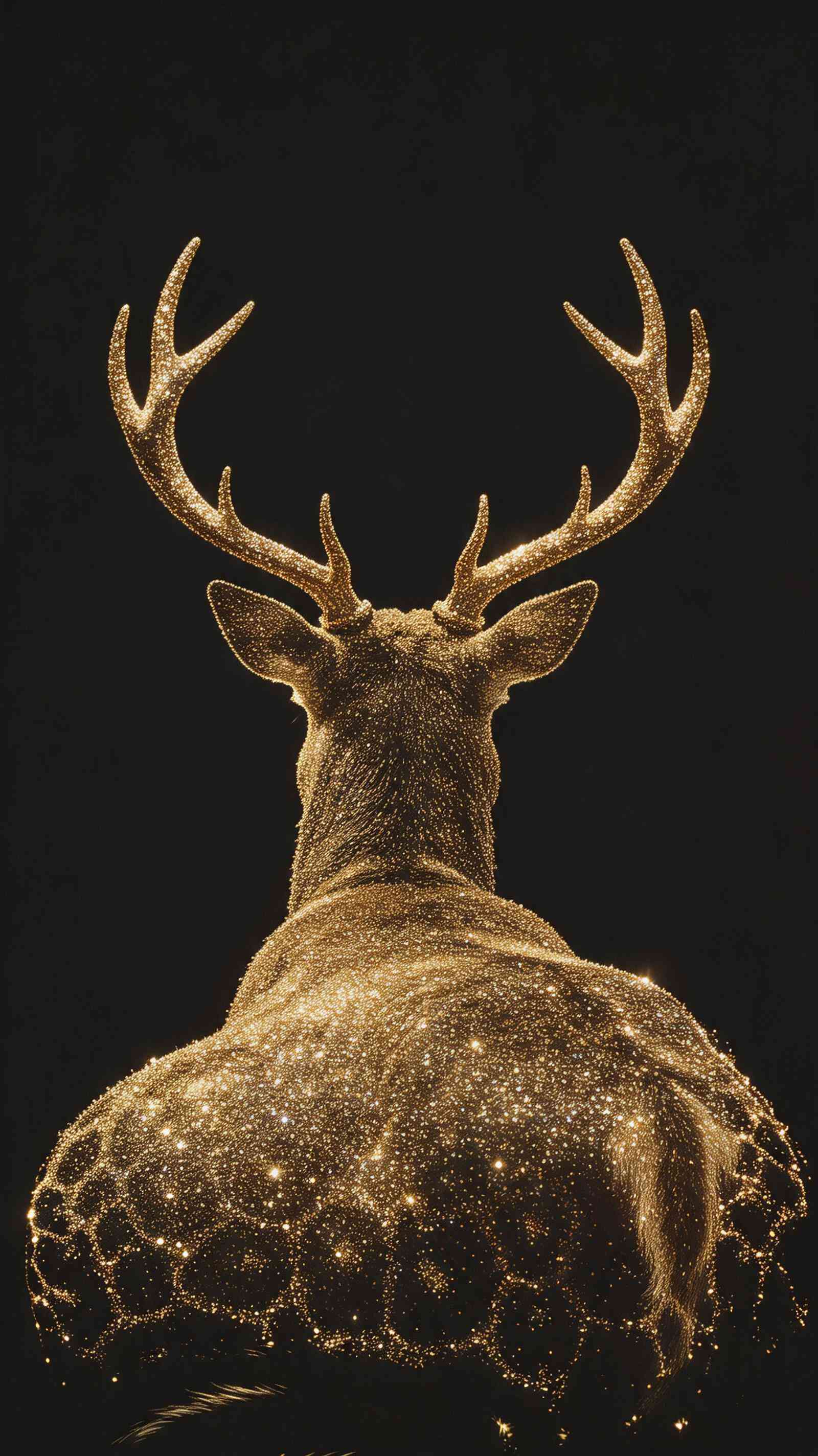 Golden Majestic Stag - 4K Mobile Wallpaper