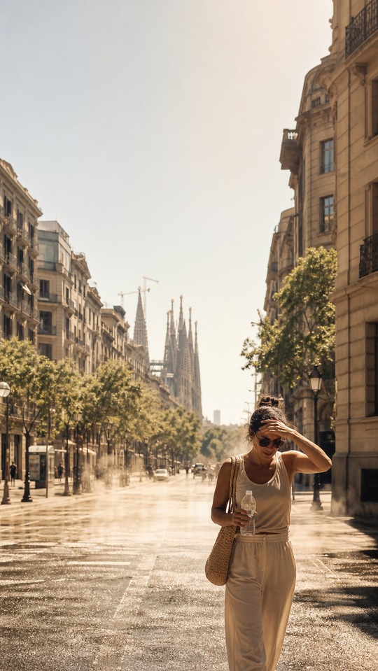 Barcelona Third Heatwave - 4K Phone Background