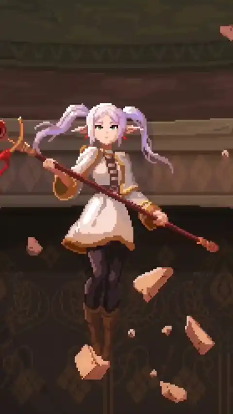 Frieren Pixel Art - 4K Moving Background