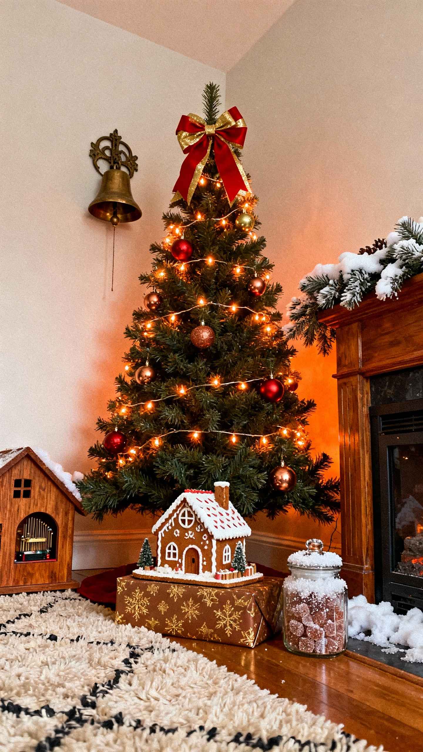 Árbol de Navidad y Galleta - 4K Fondos de Pantalla