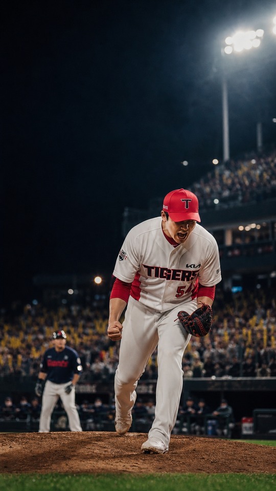 KIA vs Lotte Baseball Action - 4K Phone Background