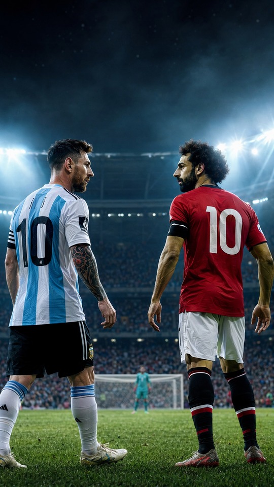 Argentine vs Égypte Messi vs Salah - Fond d'écran 4K