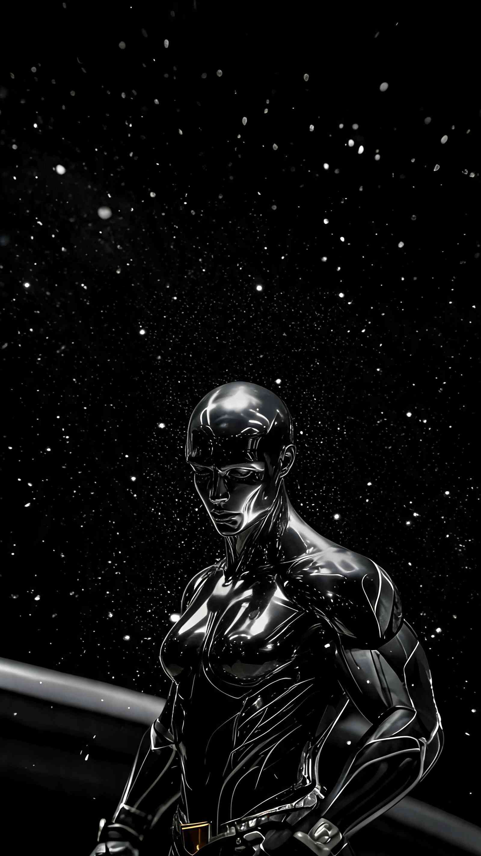 Silver Surfer Cosmic Chrome - 4K Wallpaper