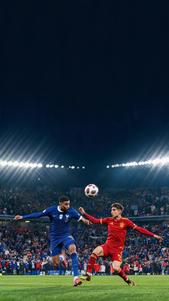 France vs Spain Highlights - Cinematic Soccer 4K Wallpaper