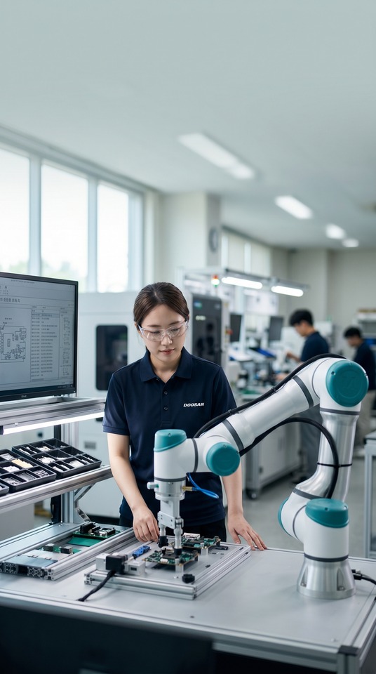Doosan Robotics Engineering & Automation - 4K Wallpaper