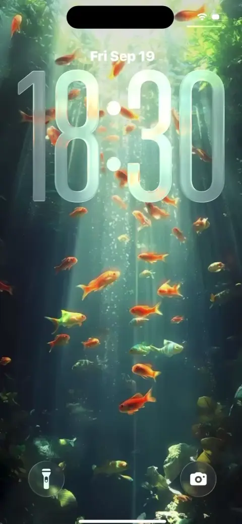 Underwater Goldfish School - 4K Mobile Wallpaper