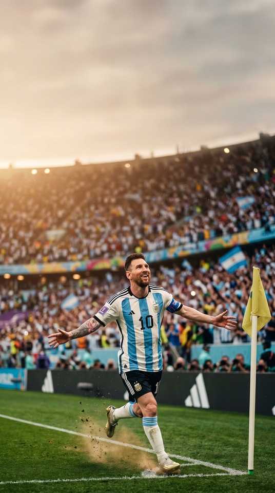 Weltmeisterschaft Messi Jubel - 4K Hintergrundbild