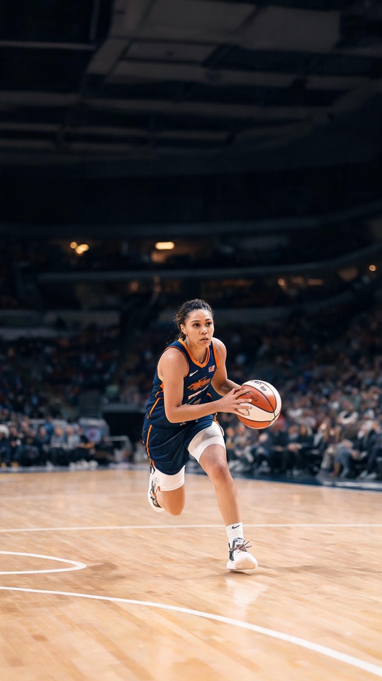 Natisha Hiedeman Basketball Action - 4K Phone Wallpaper