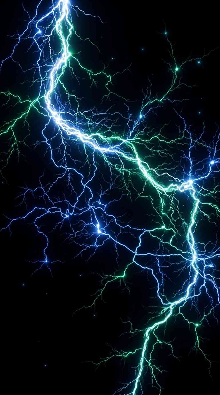 Elektrische Blitze Blau - 4K Hintergrundbild