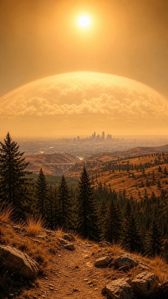 Heat Dome Atmospheric Phenomenon - 4K Phone Wallpaper