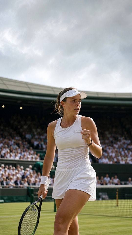 Linda Noskova Wimbledon Action - 4K Backgrounds
