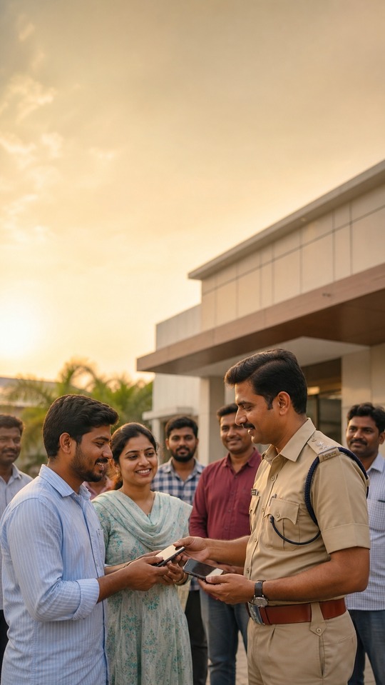 Guntur Police Mobile Recovery Scene - 4K Wallpapers
