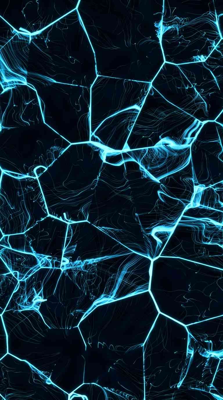 Abstract Blue Crack Pattern - 4K Wallpapers