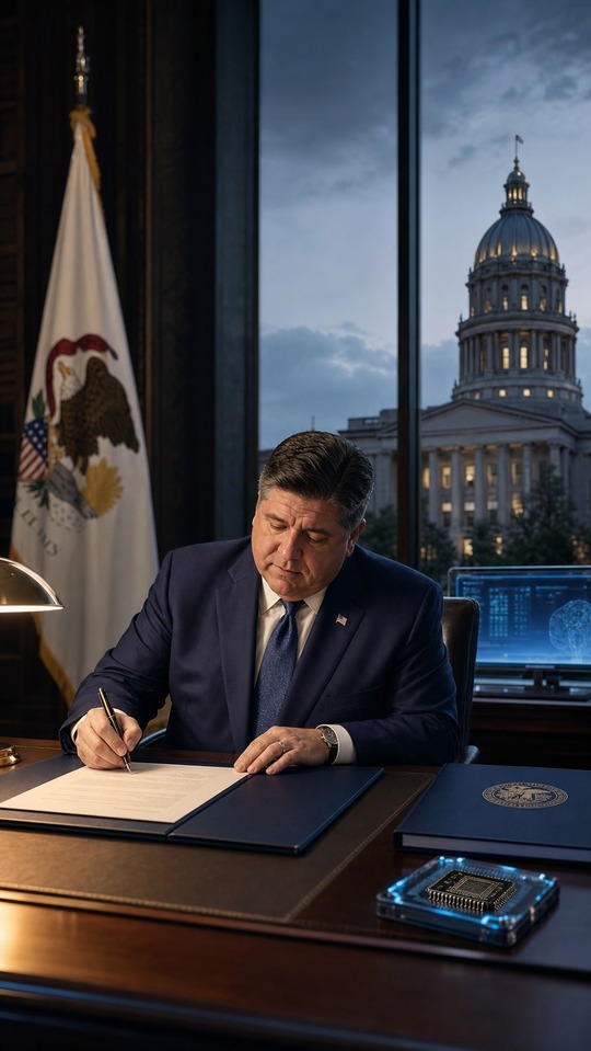Artificial Intelligence Law Signing - 4K Lock Screen