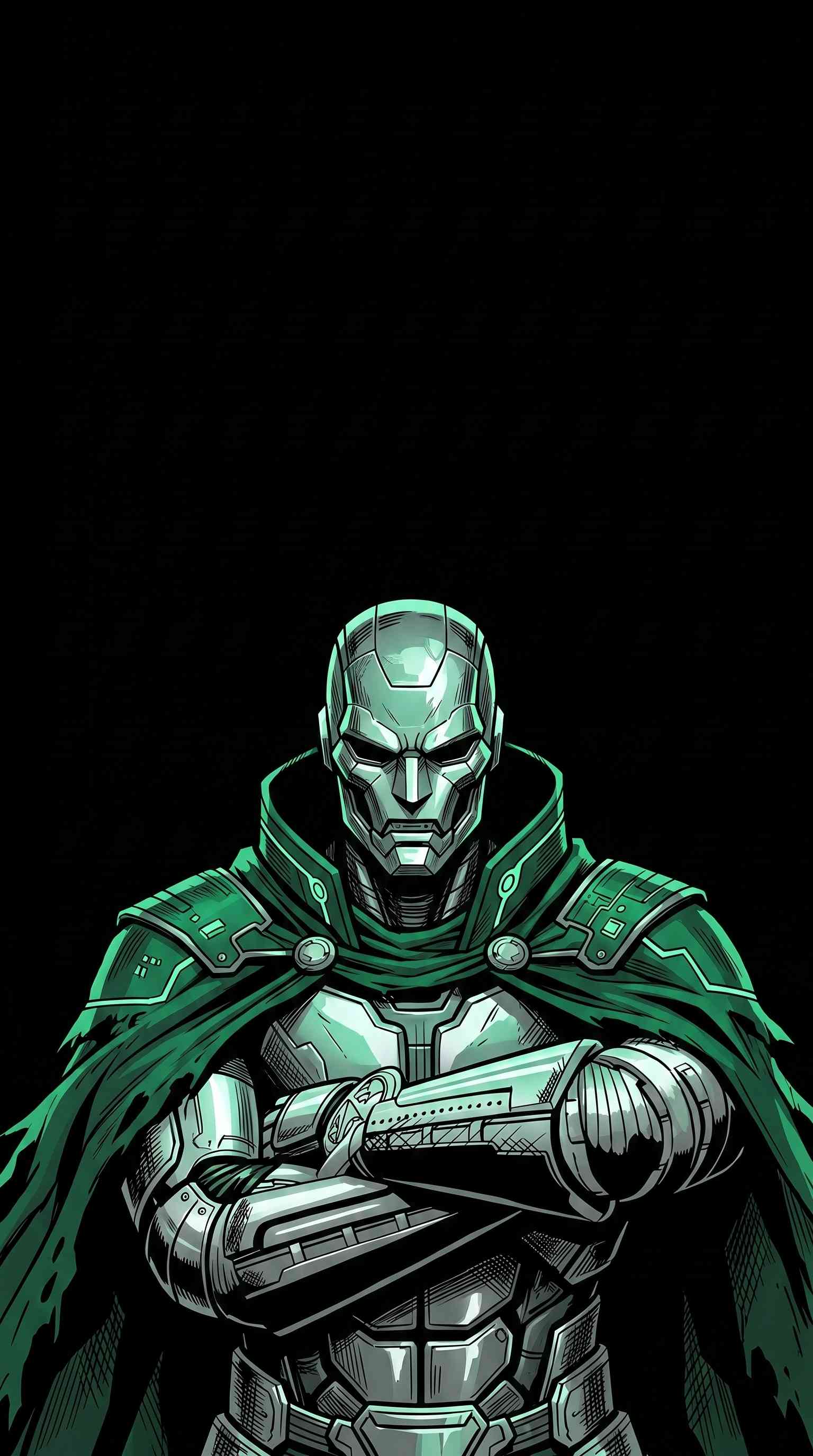Doctor Doom Comic Style - 4K Mobile Wallpaper