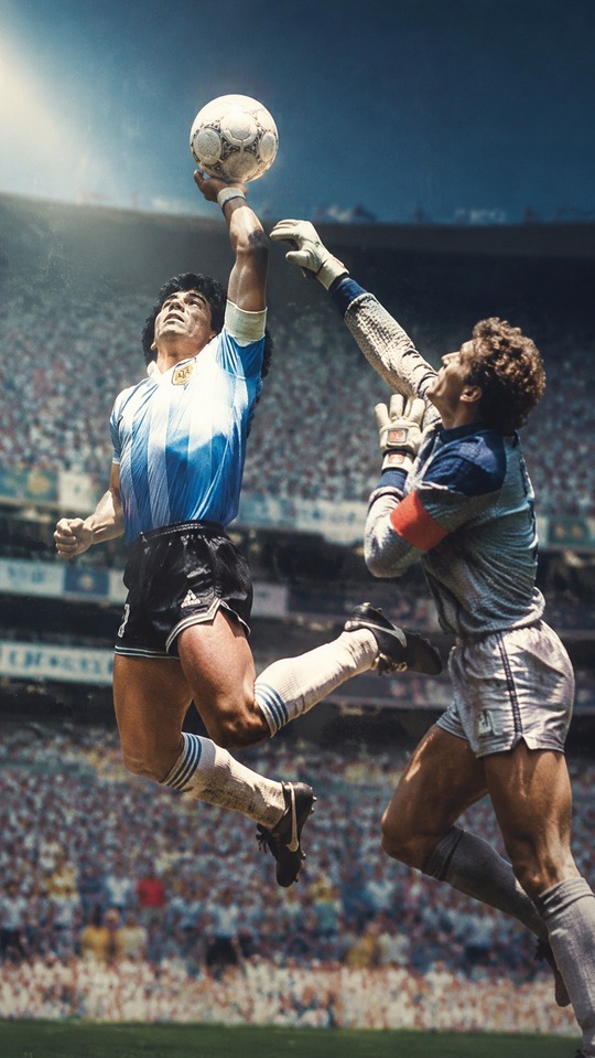 Maradona Hand of God - Cinematic 4K Mobile Wallpaper