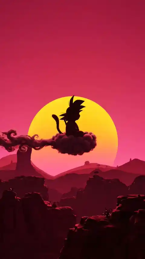 Dragon Ball Goku Nimbus Sonnenuntergang Live Wallpaper