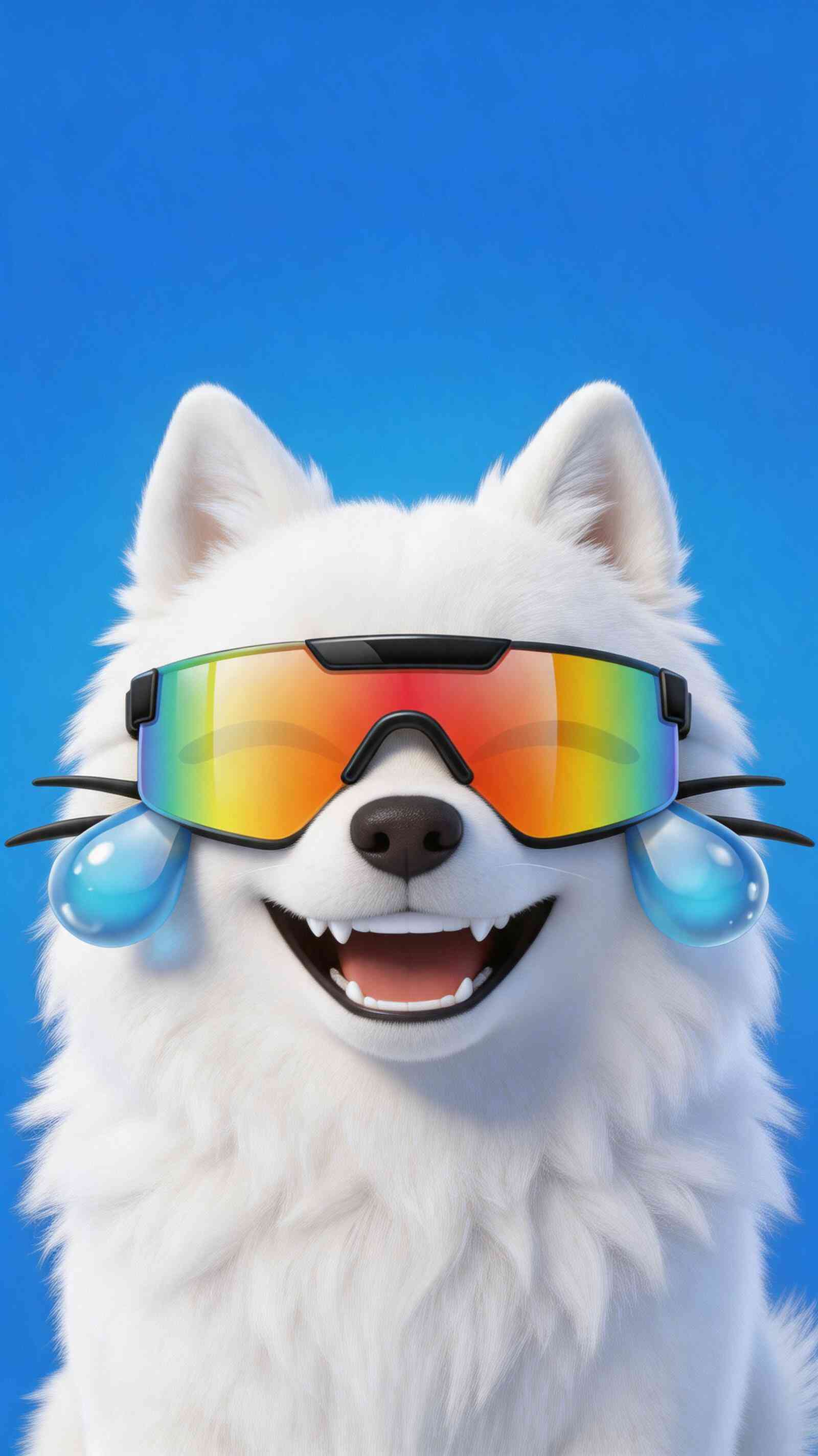 Happy Samoyed Dog - 4K Wallpaper & Lock Screen