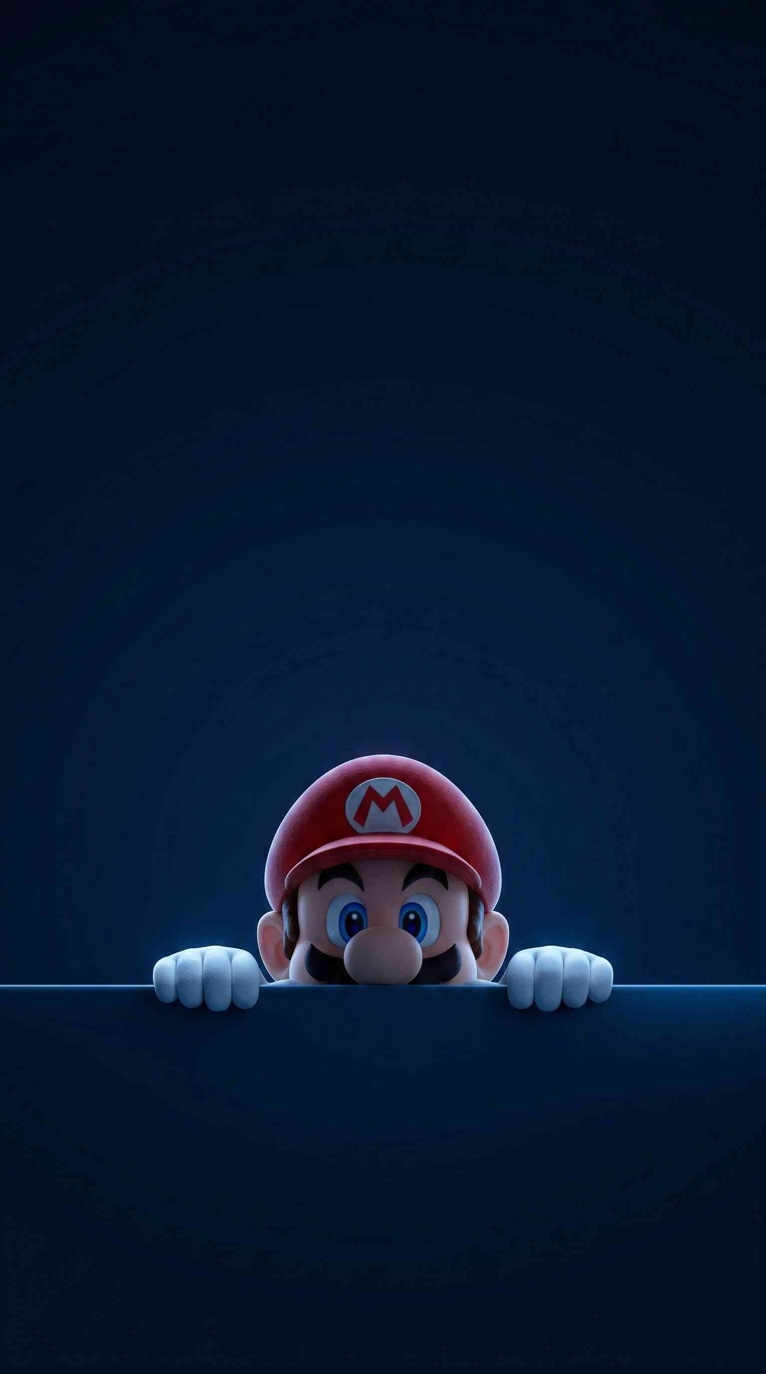 Super Mario Peeking 3D - 4K Wallpaper