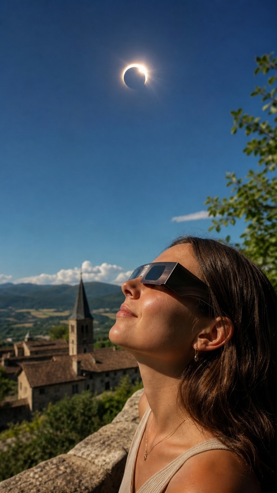Solar Eclipse Glasses Cinematic View - 4K Phone Wallpaper