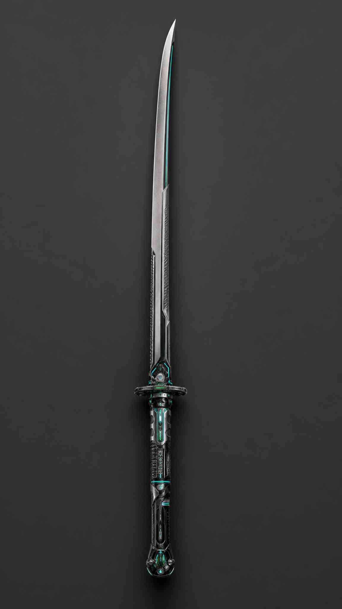 Cyberpunk Katana Sword - 4K Mobile Wallpaper