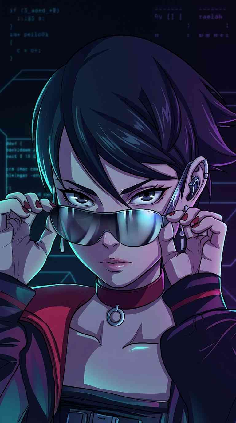 Chica Hacker Cyberpunk - Fondos para Celular 4K