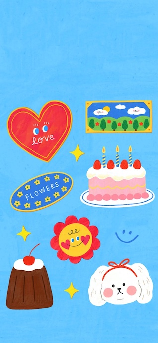 Pegatinas Doodle Aesthetic - Fondos de Pantalla 4K