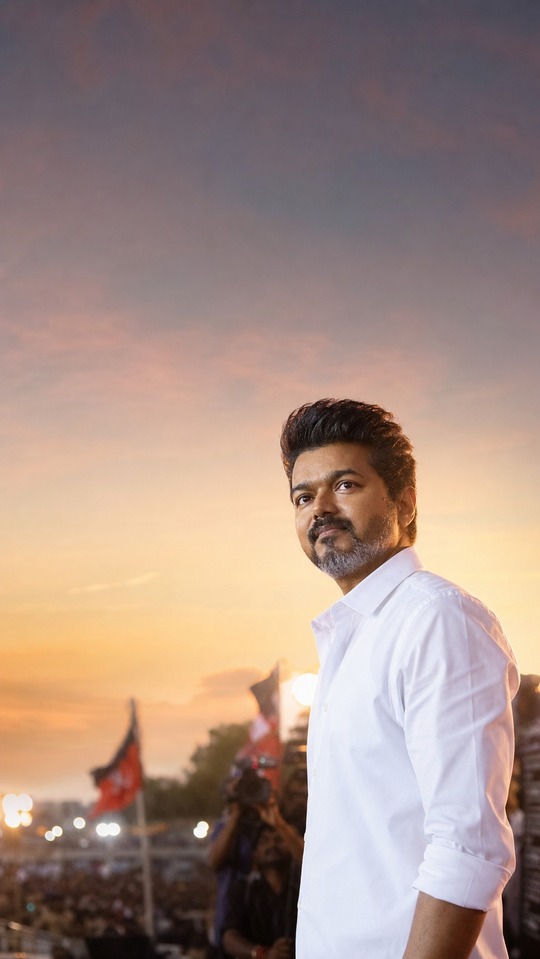 Nadagar Thalapathy Vijay TVK Event - 4K Mobile Background