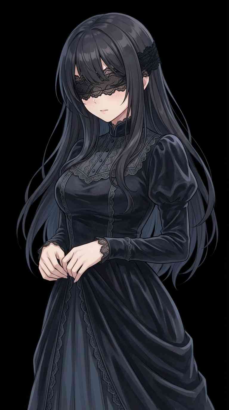 Anime Mädchen Gothic - 4K Hintergrundbild