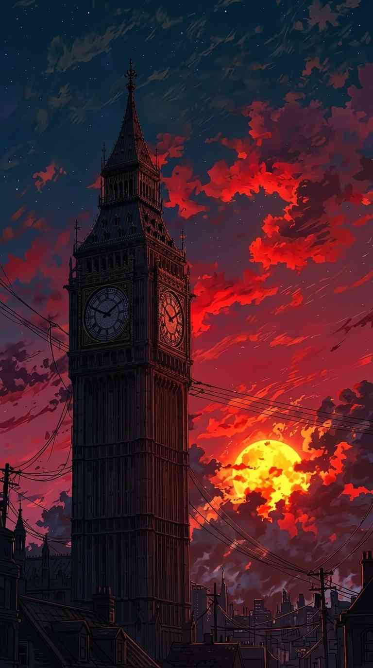 Big Ben London Sunset - 4K Aesthetic Wallpaper